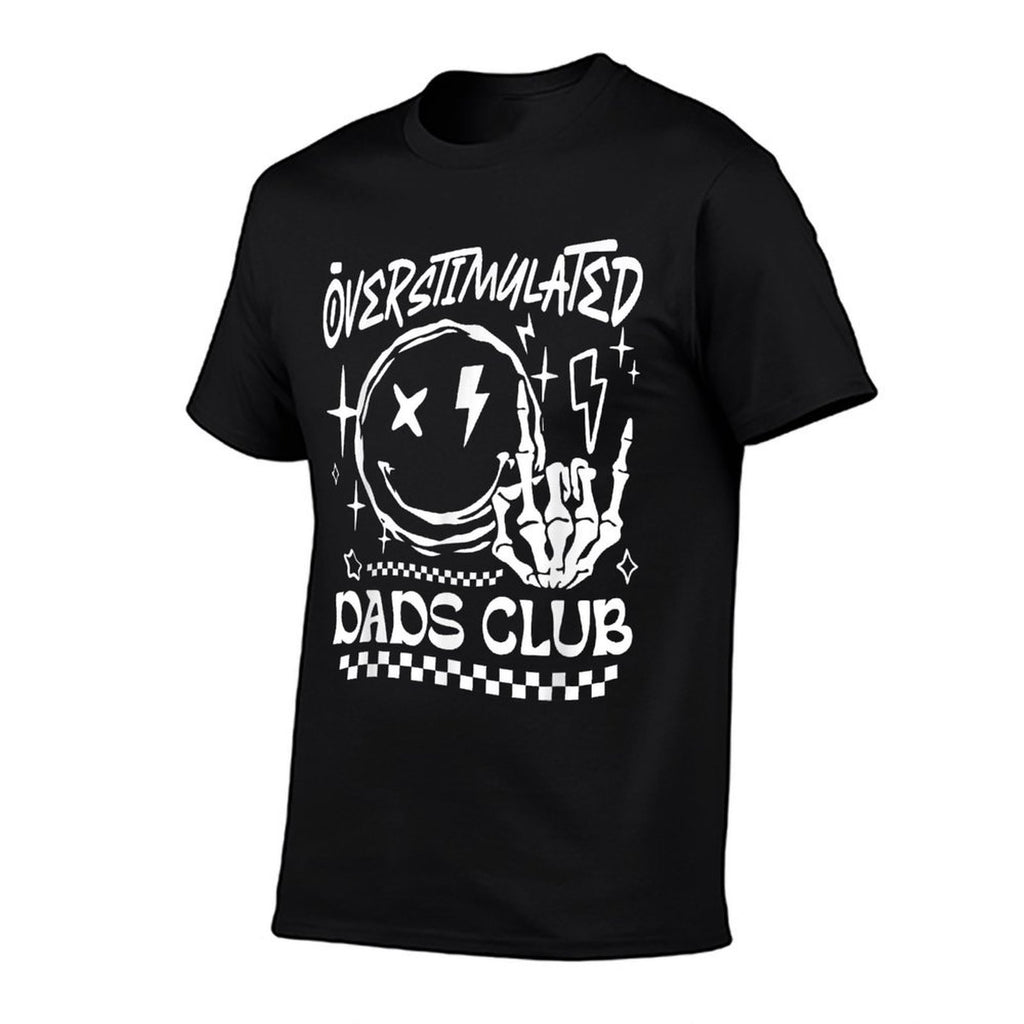 Overstimulated Dads Club Rock Skeleton Cool Dad Fathers Day  Stretchy T-Shirt