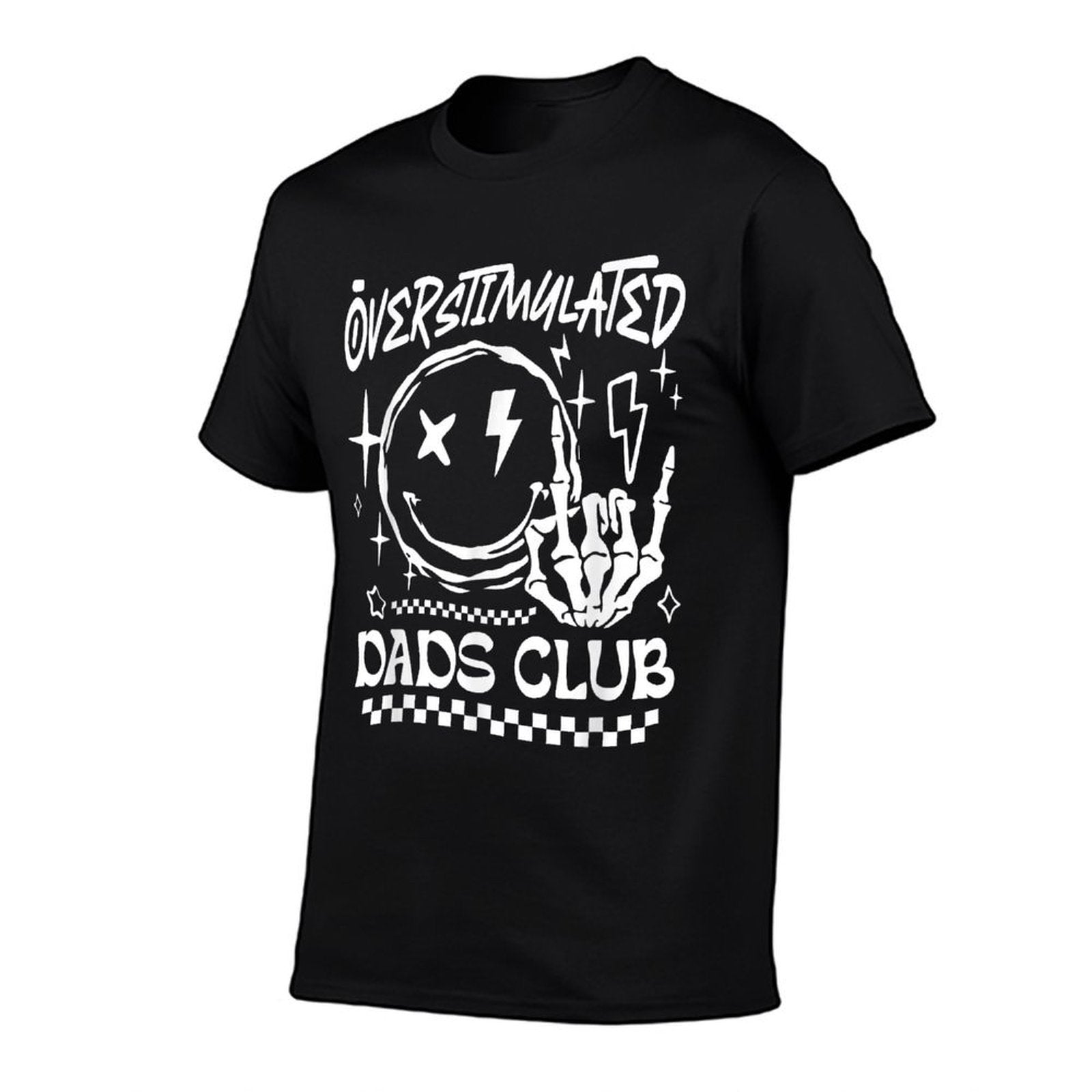 Overstimulated Dads Club Rock Skeleton Cool Dad Fathers Day  Stretchy T-Shirt