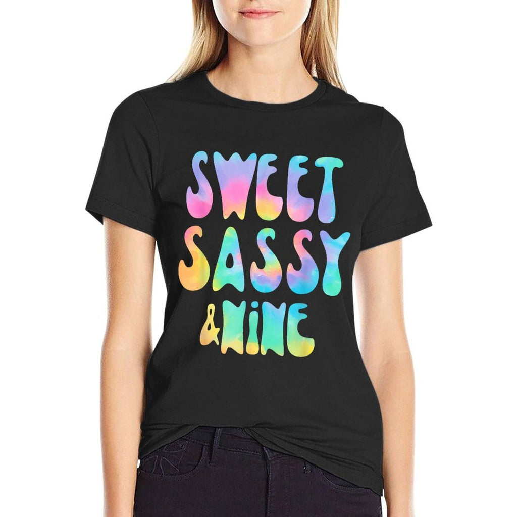 Sweet Sassy & Nine Tie Dye 9 Year Old 9th Birthday Girl Comfortable T-Shirt