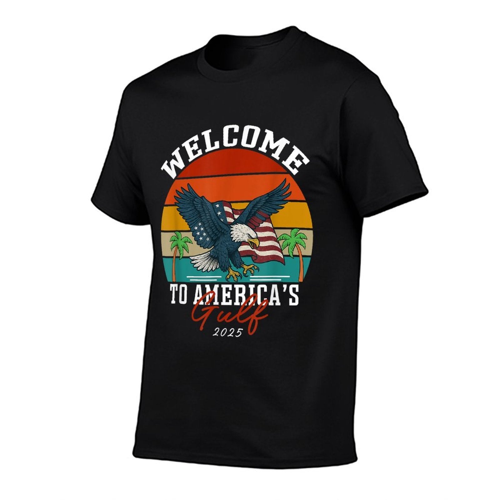 Retro Vintage Welcome To America's Gulf Est 2025  Eco-friendly Material T-Shirt