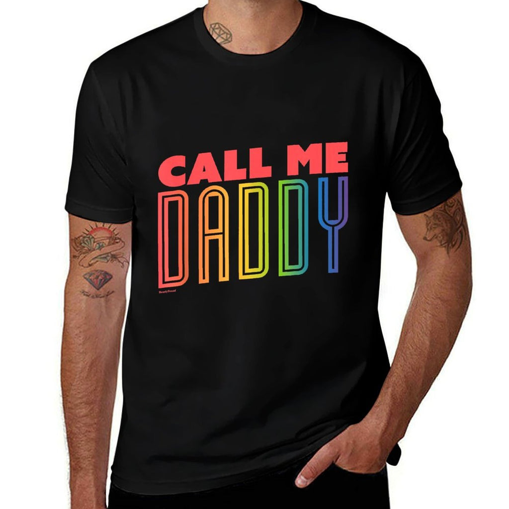 Proud Call Me Daddy - Support Gay Lesbian LGBTQ+  Heathered Texture T-Shirt