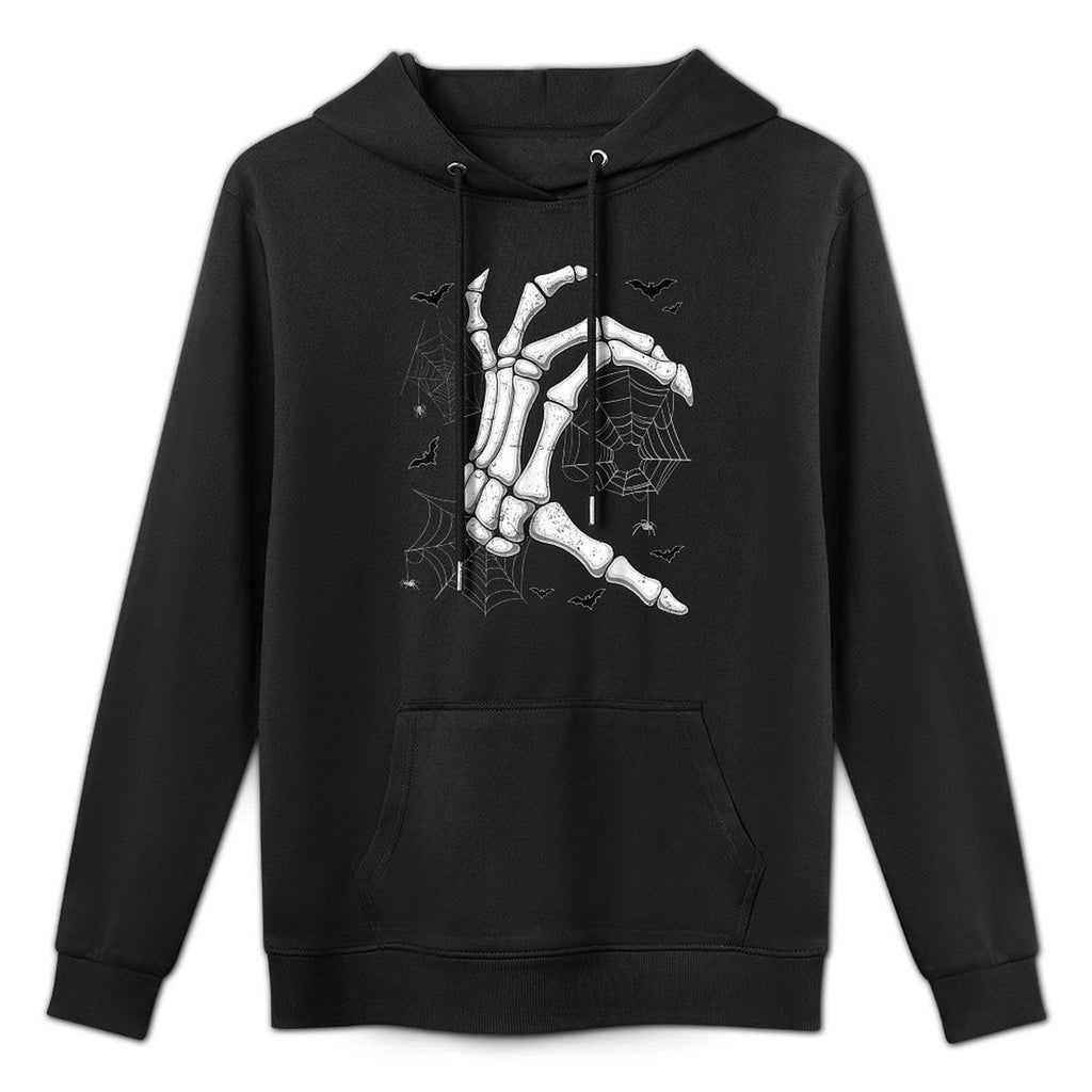 Heart Hand Skeleton Couple Matching Halloween Costumes Pilling-Resistant Hoodie