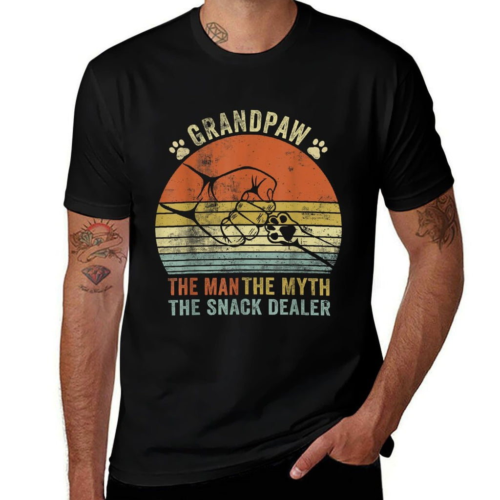 Grandpaw The Myth The Snack Dealer Fathers Day Dog Grandpa  Quick-drying T-Shirt