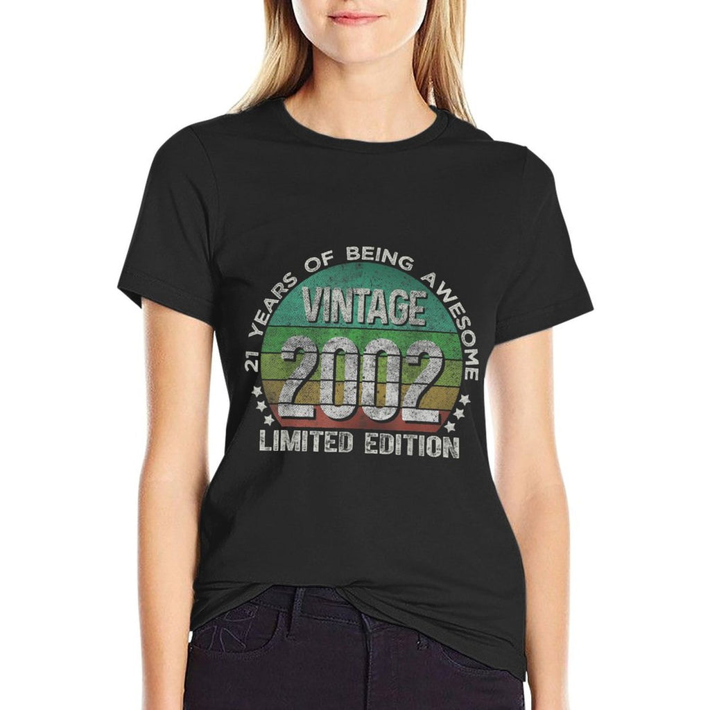 Vintage 2002 21 Year Old Gifts Limited Edition 21st Birthday  Eco-friendly Material T-Shirt