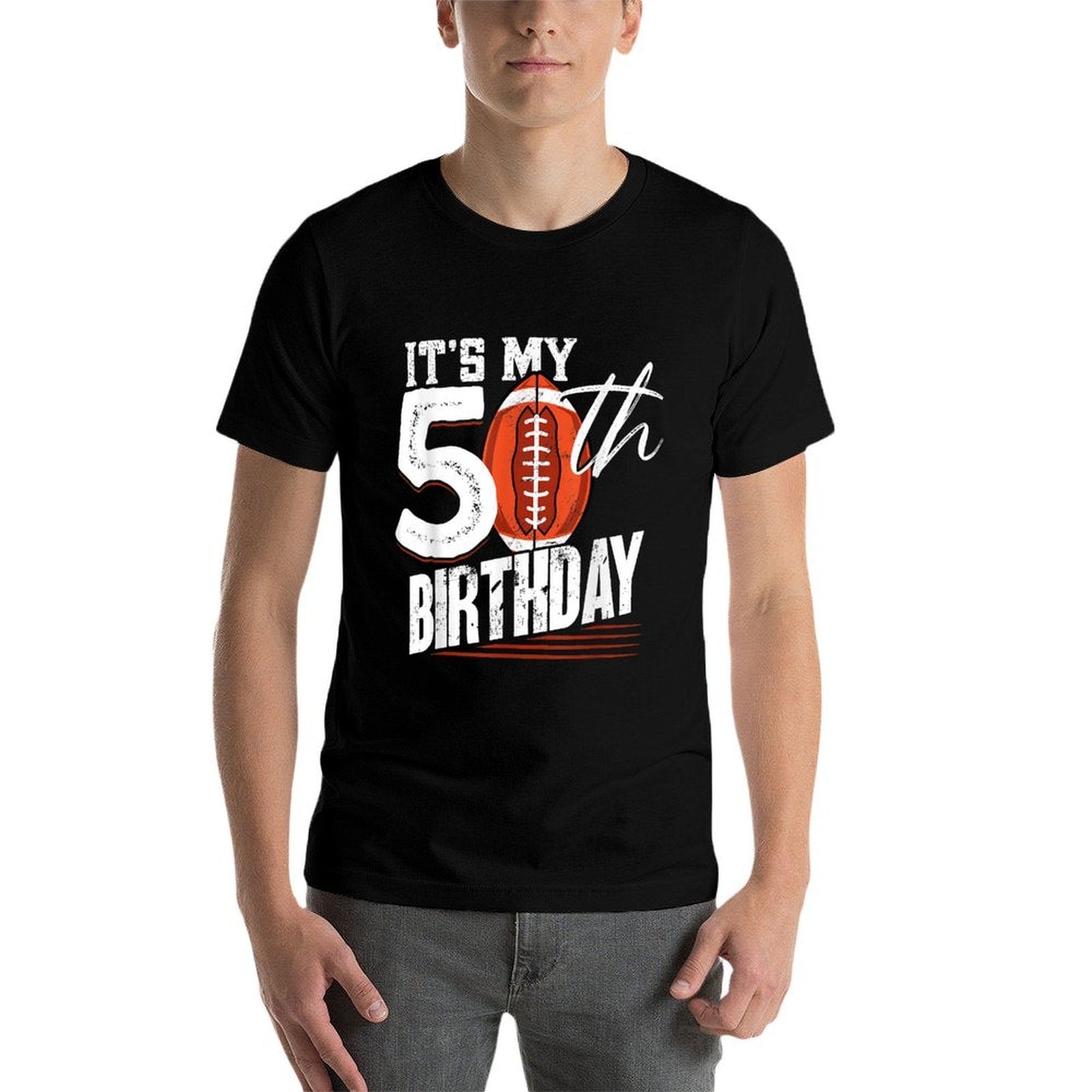 50 Years Old Vintage American Football 50th Birthday  Graphic-printed T-Shirt