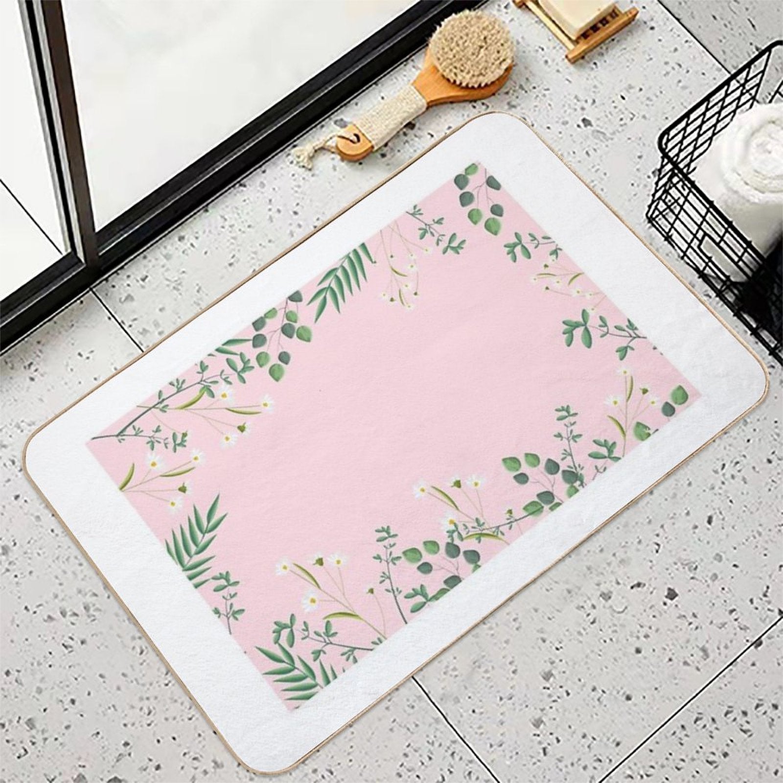 New Collection Pink Nature  Toxin-Free Bath Mat