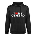I Love Heart My Gym Bro Funny Fitness Workout Breathable Fabric Hoodie