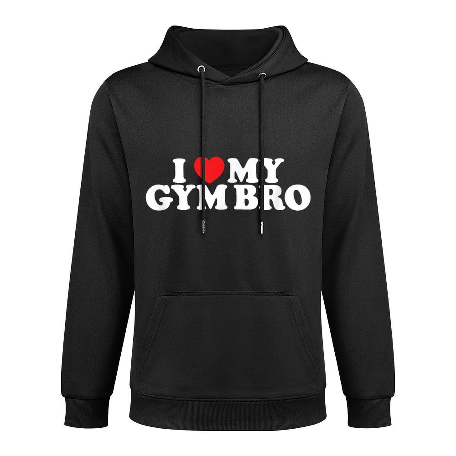 I Love Heart My Gym Bro Funny Fitness Workout Breathable Fabric Hoodie