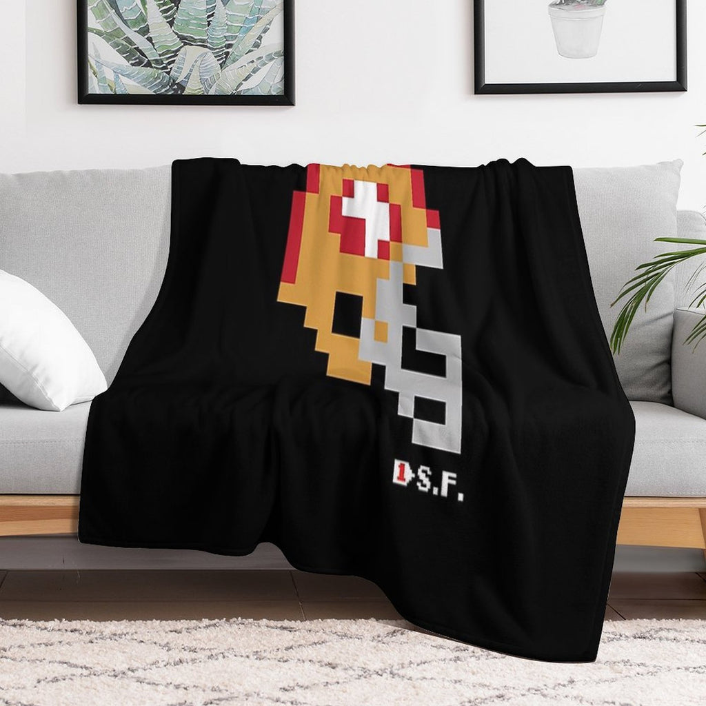 San Francisco Tecmo Bowl Helmet Shrink-resistant Throw Blanket