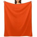 Bright Fluorescent Attack Orange Neon Eco-conscious Throw Blanket