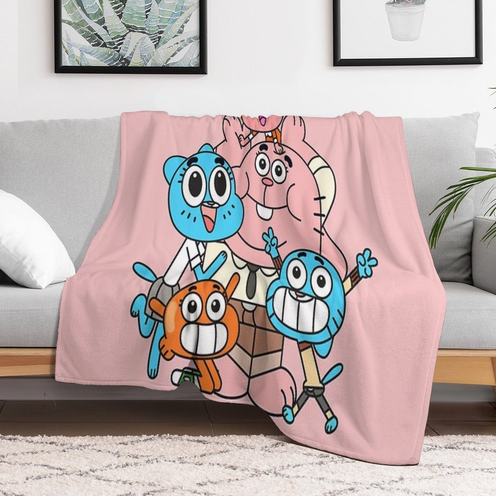 The Amazing World of Gumball Sustainable Throw Blanket