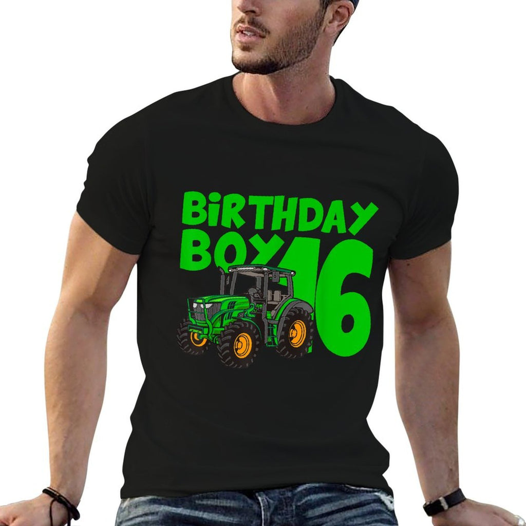 16th Birthday Boy Tractor Farm 16 Year Old Birthday Farmer  Moisture-wicking T-Shirt