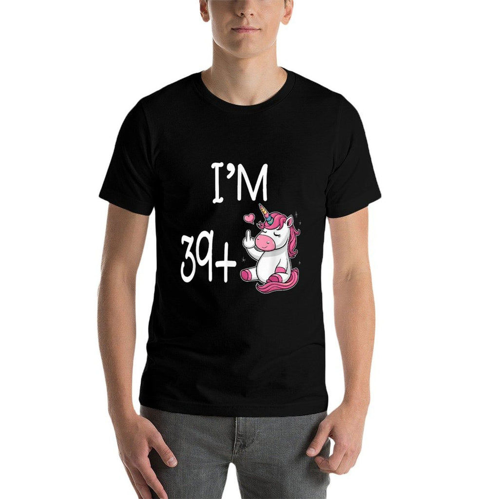 I Am 39 Plus 1 Middle Finger Skeleton 40th Birthday Women  Vintage-inspired T-Shirt