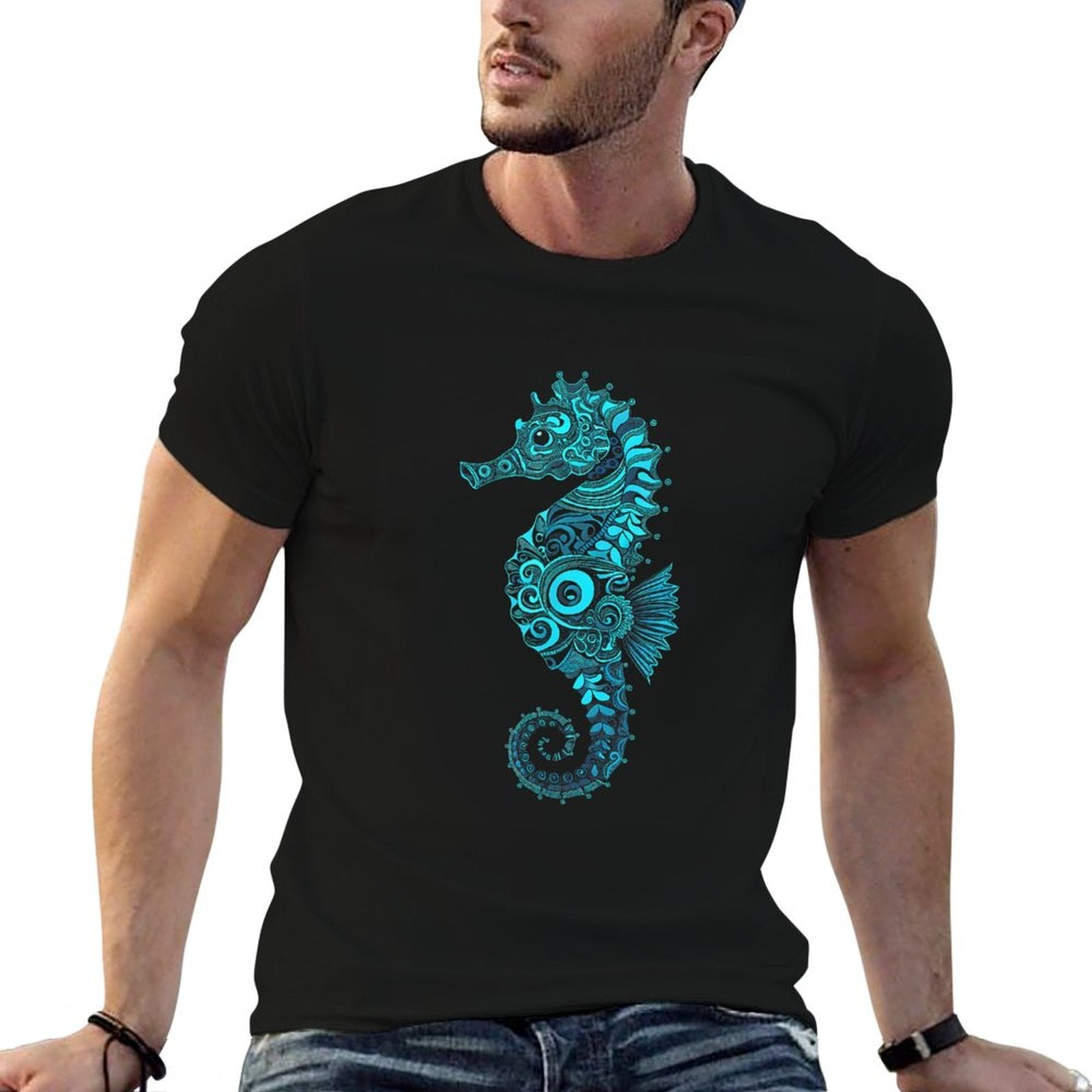 Mandala Seahorse  Wrinkle-resistant T-Shirt