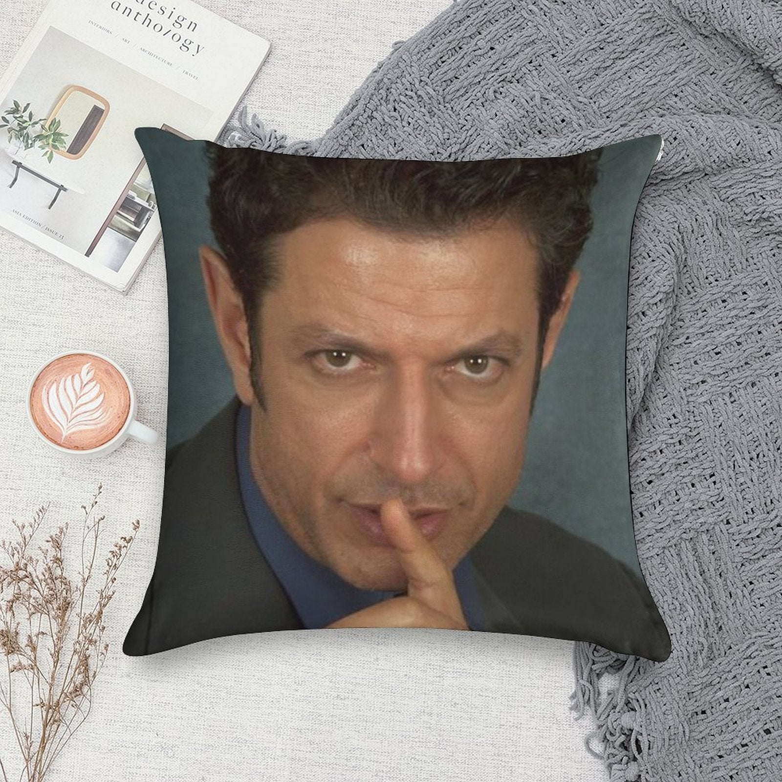 Jeff Goldblum Soft Home Decor Throw Pillow
