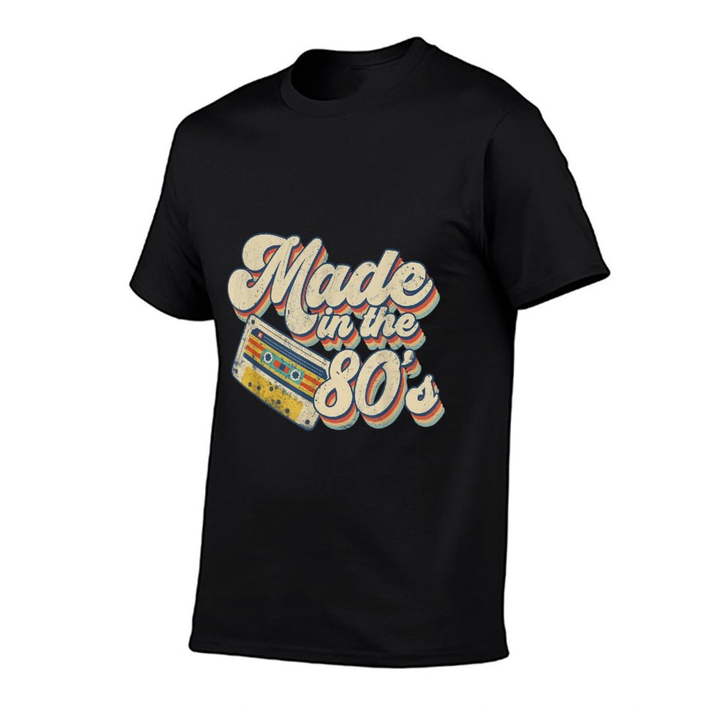 Made In The 80s Birthday Decorations Retro Sunset Cassette  Slim-fit Cut T-Shirt