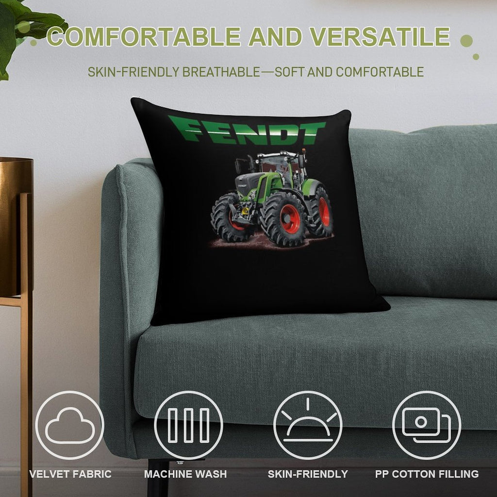 Fendt German Tractors Soft Short Plush Fabric Throw Pillow