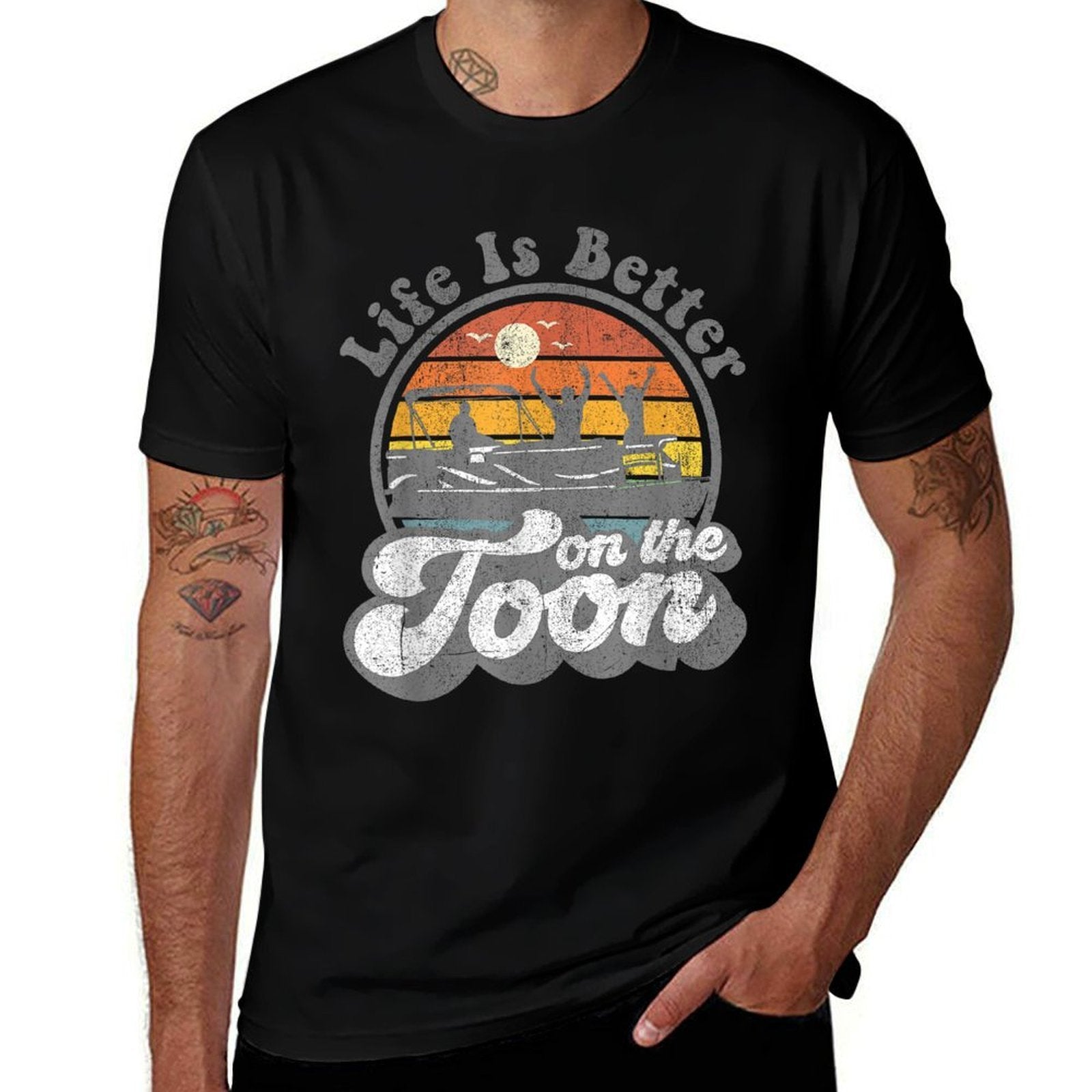 Life Is Better On The Toon Funny Pontoon Boat Boating Gift  Soft T-Shirt