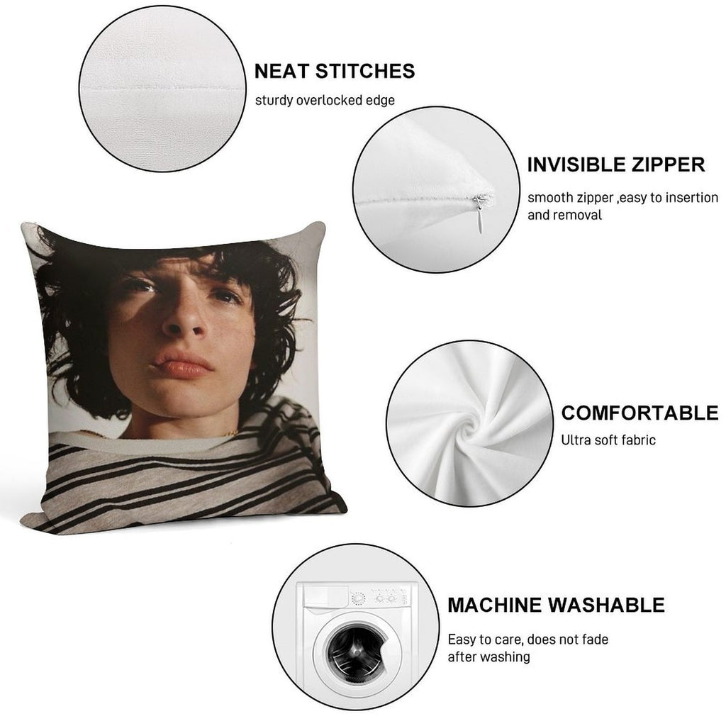 Finn Wolfhard Soft Gift Ready Throw Pillow