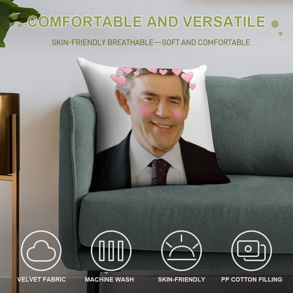 Soft Gordon Brown Soft Luxury Feel Throw Pillow