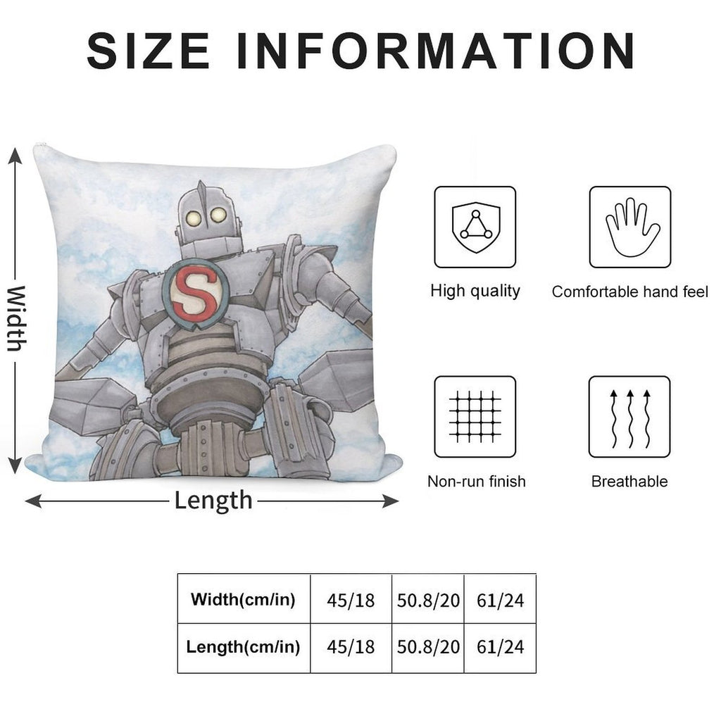 The Iron Giant Animated Movie Soft Bedroom Essential Throw Pillow