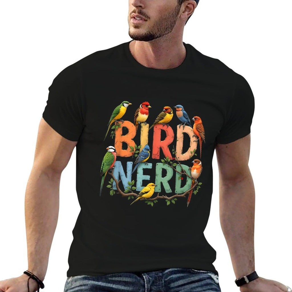 Bird Nerd Funny Bird Watching Birding Bird Lover Watcher  Versatile T-Shirt