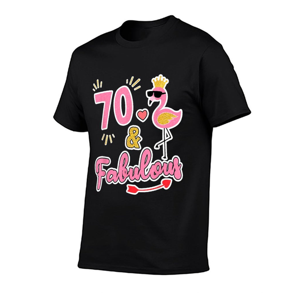 70 And Fabulous - 70 Years Old Gift - 70th Birthday  Trendy Pattern T-Shirt