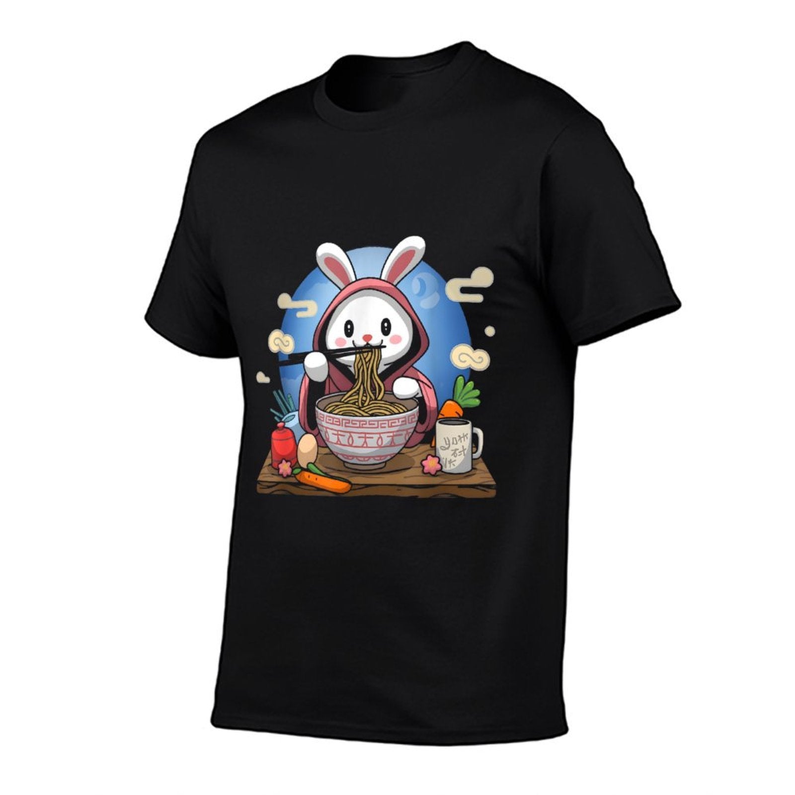 Easter Bunny Anime Eating Ramen Noodles Kawaii Rabbit  Vintage-inspired T-Shirt