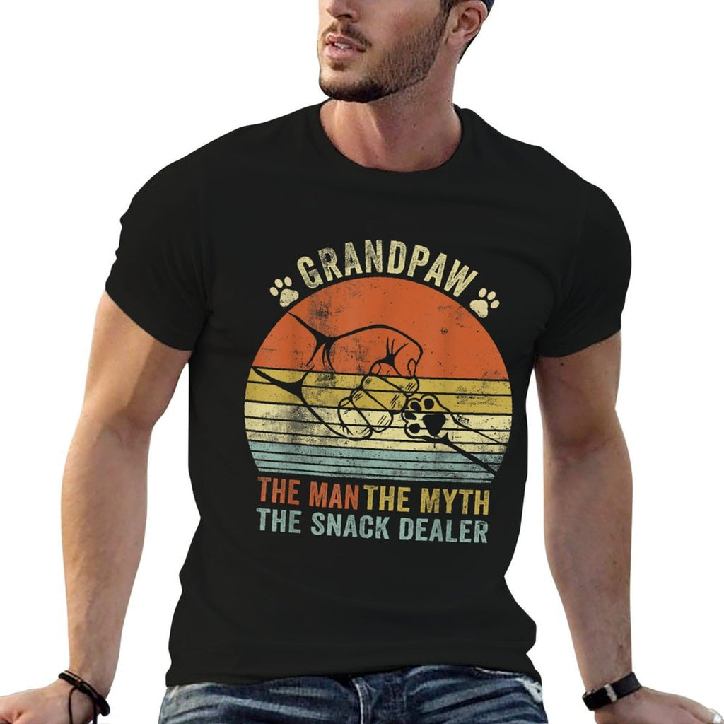 Grandpaw The Myth The Snack Dealer Fathers Day Dog Grandpa  Quick-drying T-Shirt