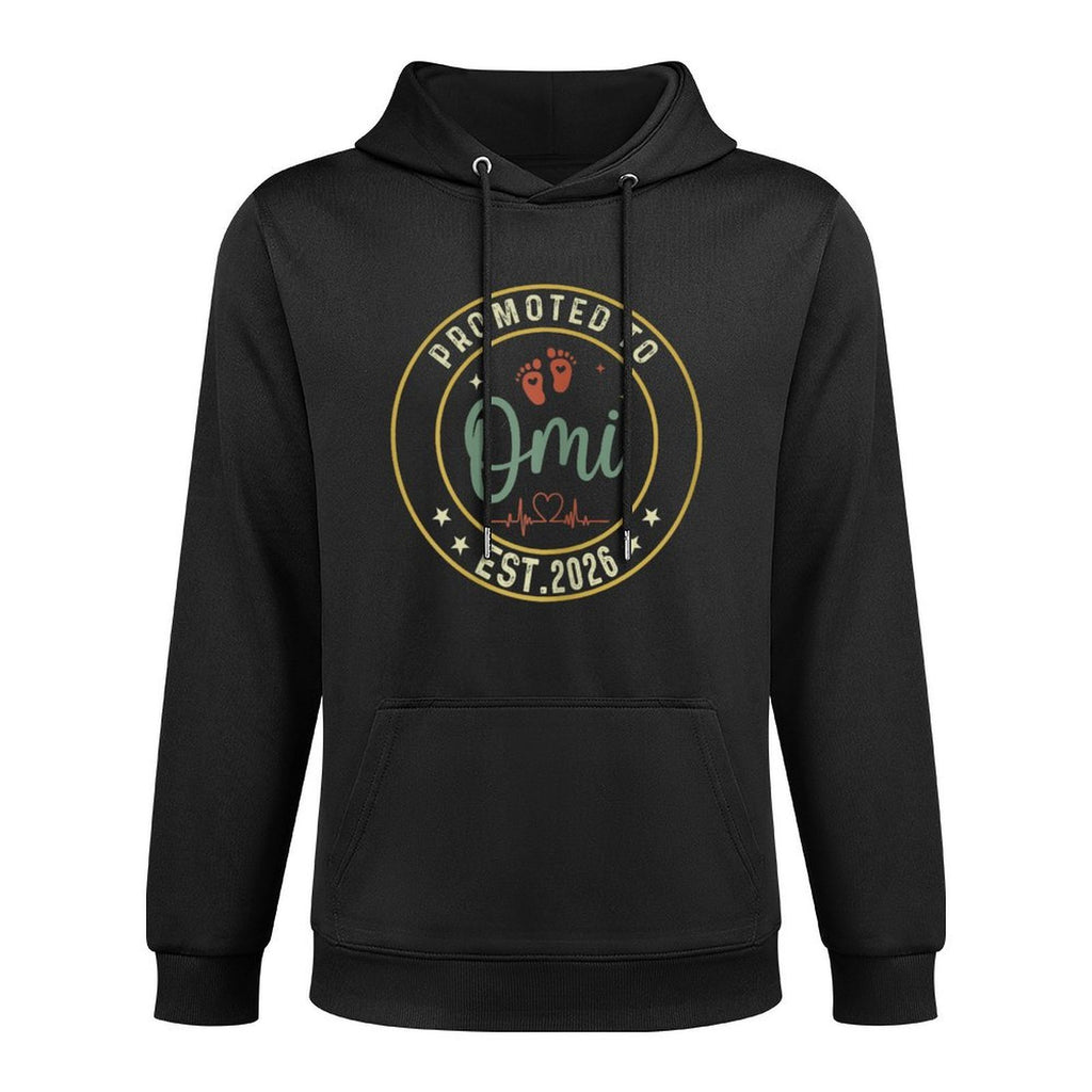 Promoted To Omi Est. 2026 Pregnancy Announcement Medium-Weight Fabric Hoodie