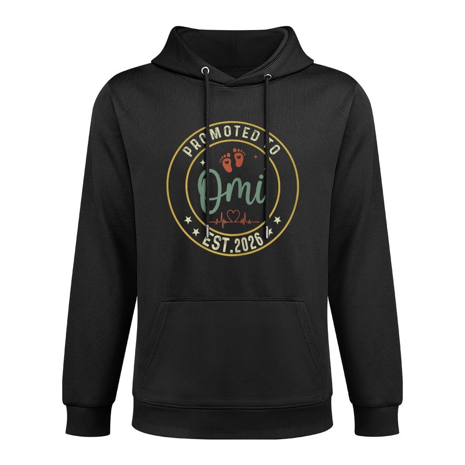 Promoted To Omi Est. 2026 Pregnancy Announcement Medium-Weight Fabric Hoodie