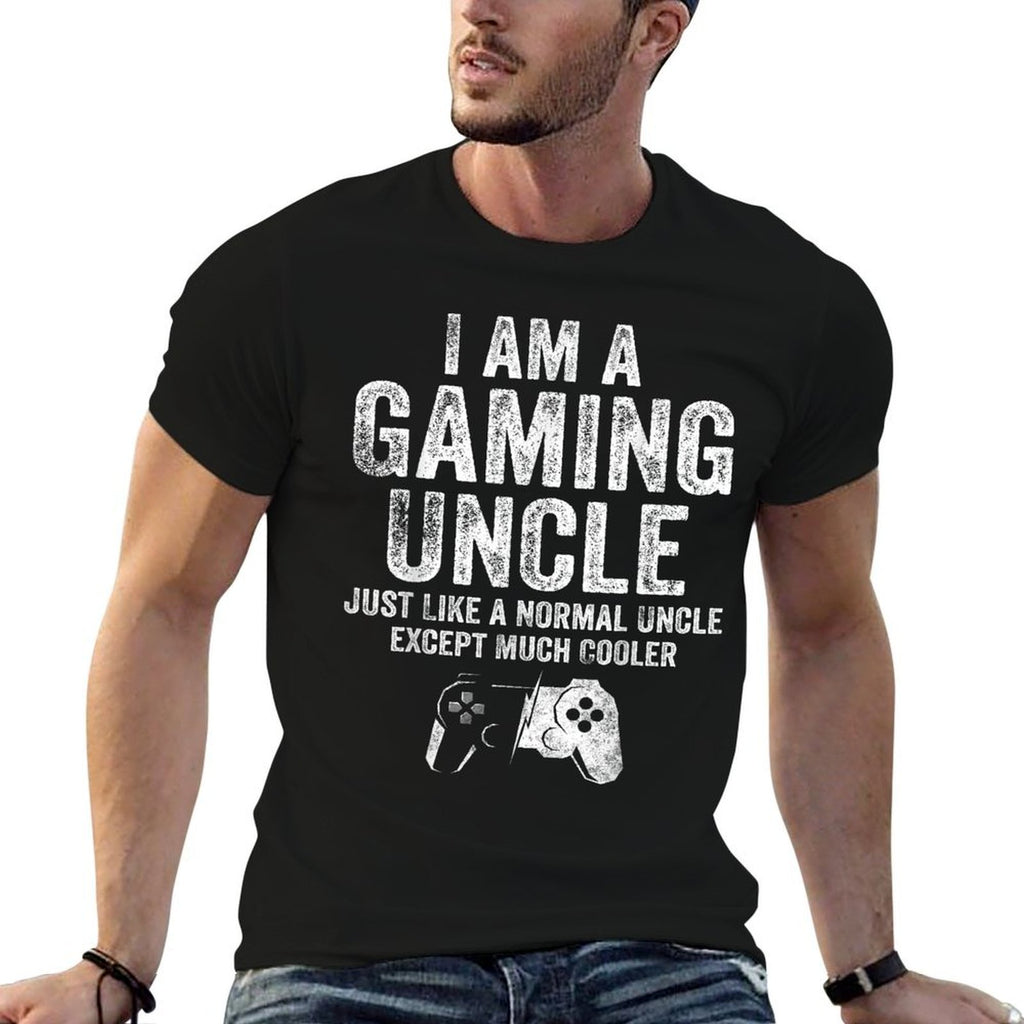 I Am A Gaming Uncle Funny Video Gamer Gift Video Game Lover  Trendy Pattern T-Shirt