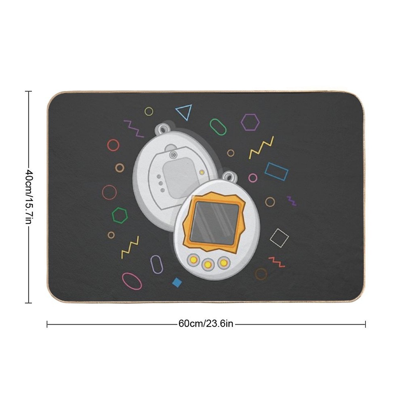 90's Style - Tamagotchi  Stain-Proof Bath Mat