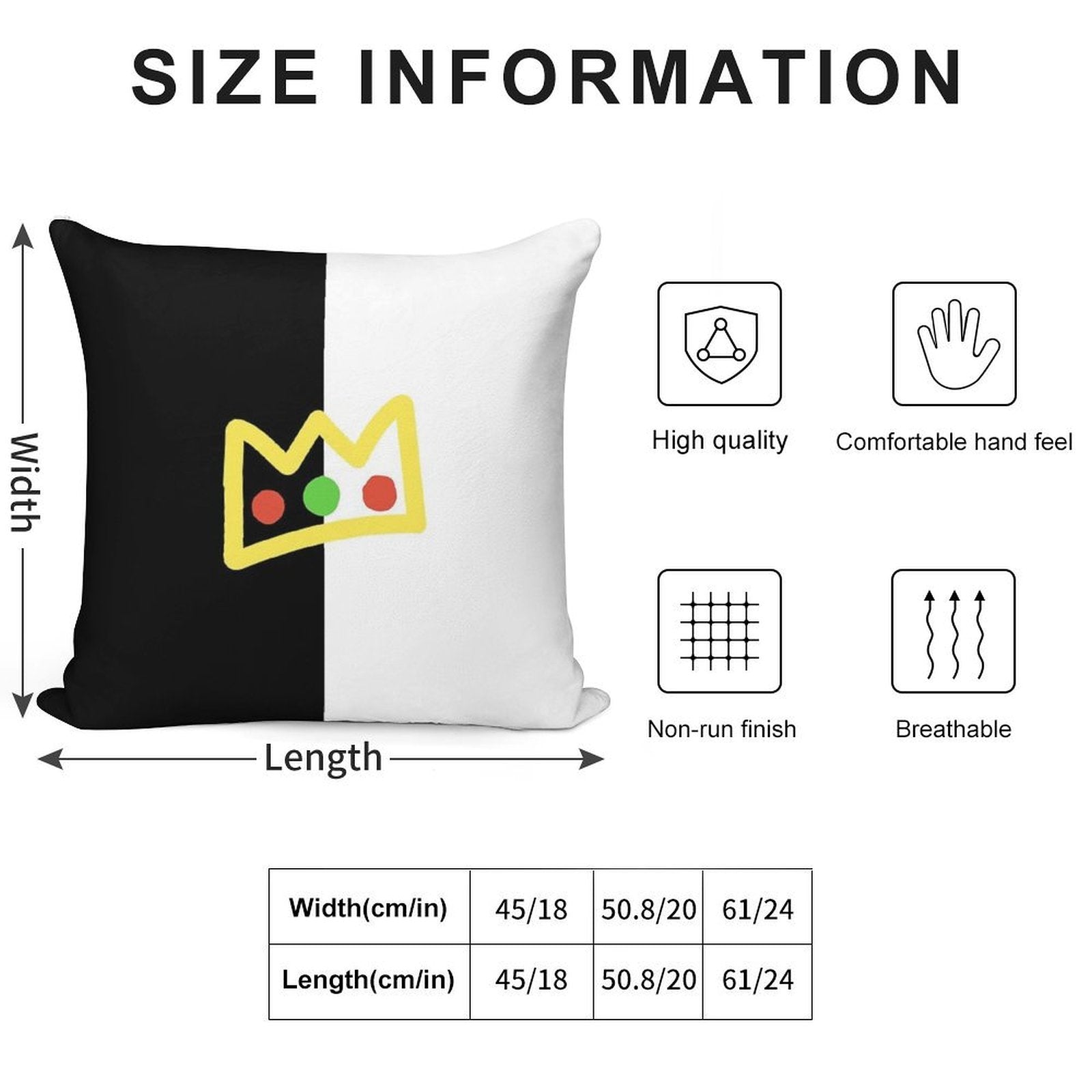 Ranboo Crown Half (long Version) Soft Washable Throw Pillow