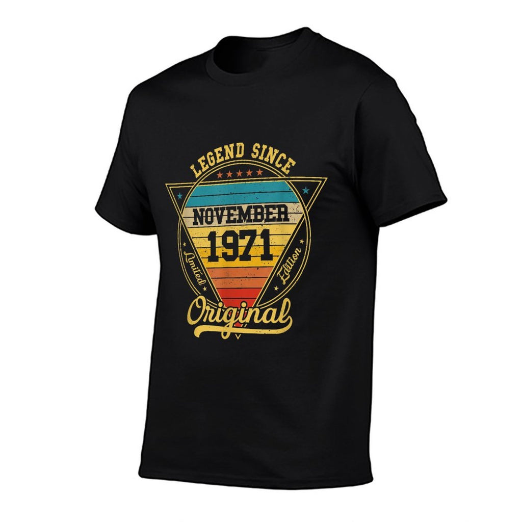 50th Birthday 50 Years Old Retro Legend Since November 1971  Tagless Design T-Shirt