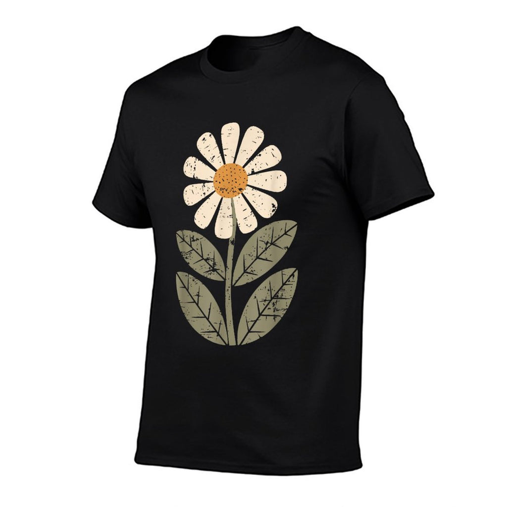 Daisy Flower Vintage Boho Art Floral Botanical Wildflower  Affordable Price T-Shirt