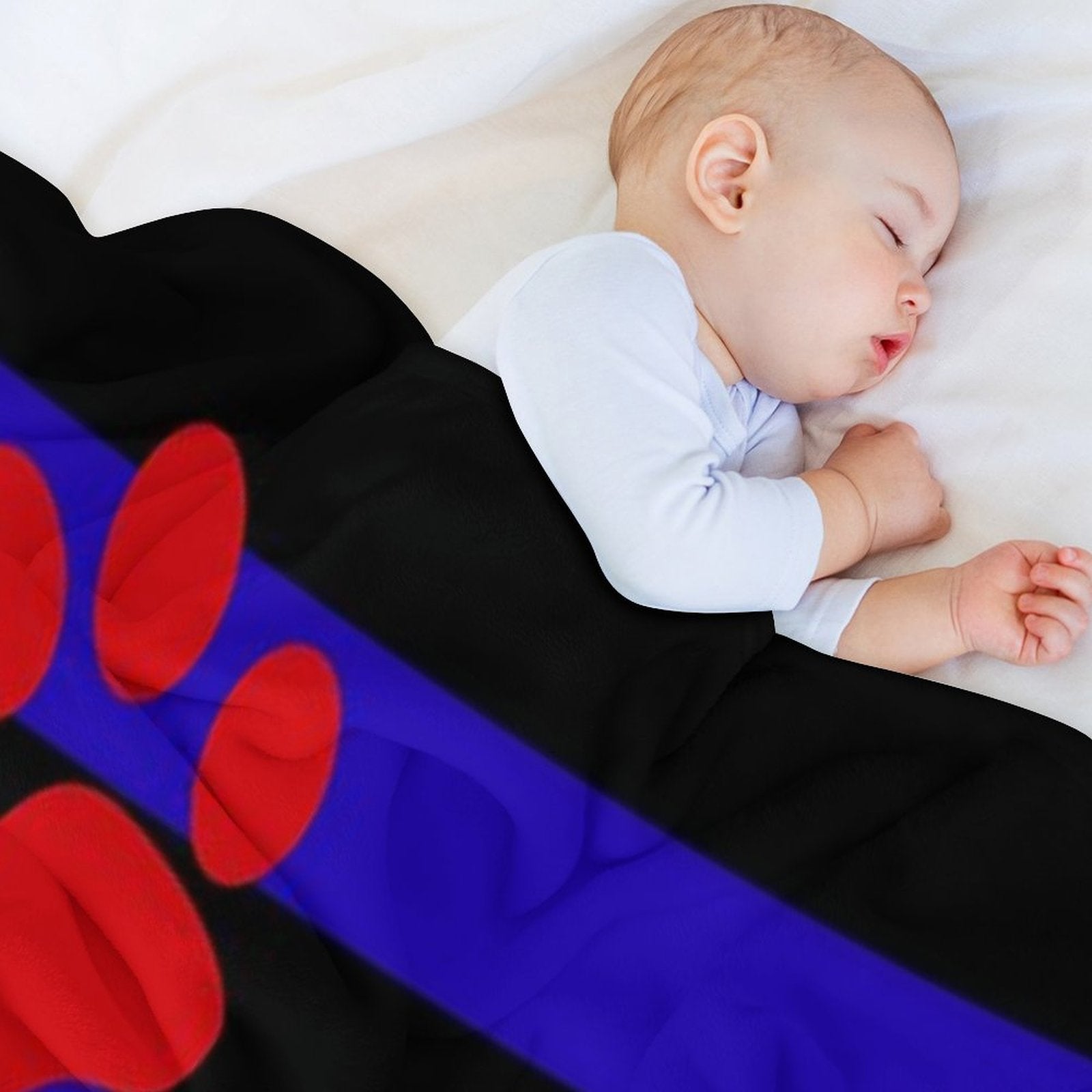 Puppy Play Pride Flag (v.2) Eco-conscious Throw Blanket