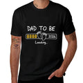 Dad To Be 2026 Dad Loading New Dad Est 2026 Daddy To Be  Ribbed Collar T-Shirt