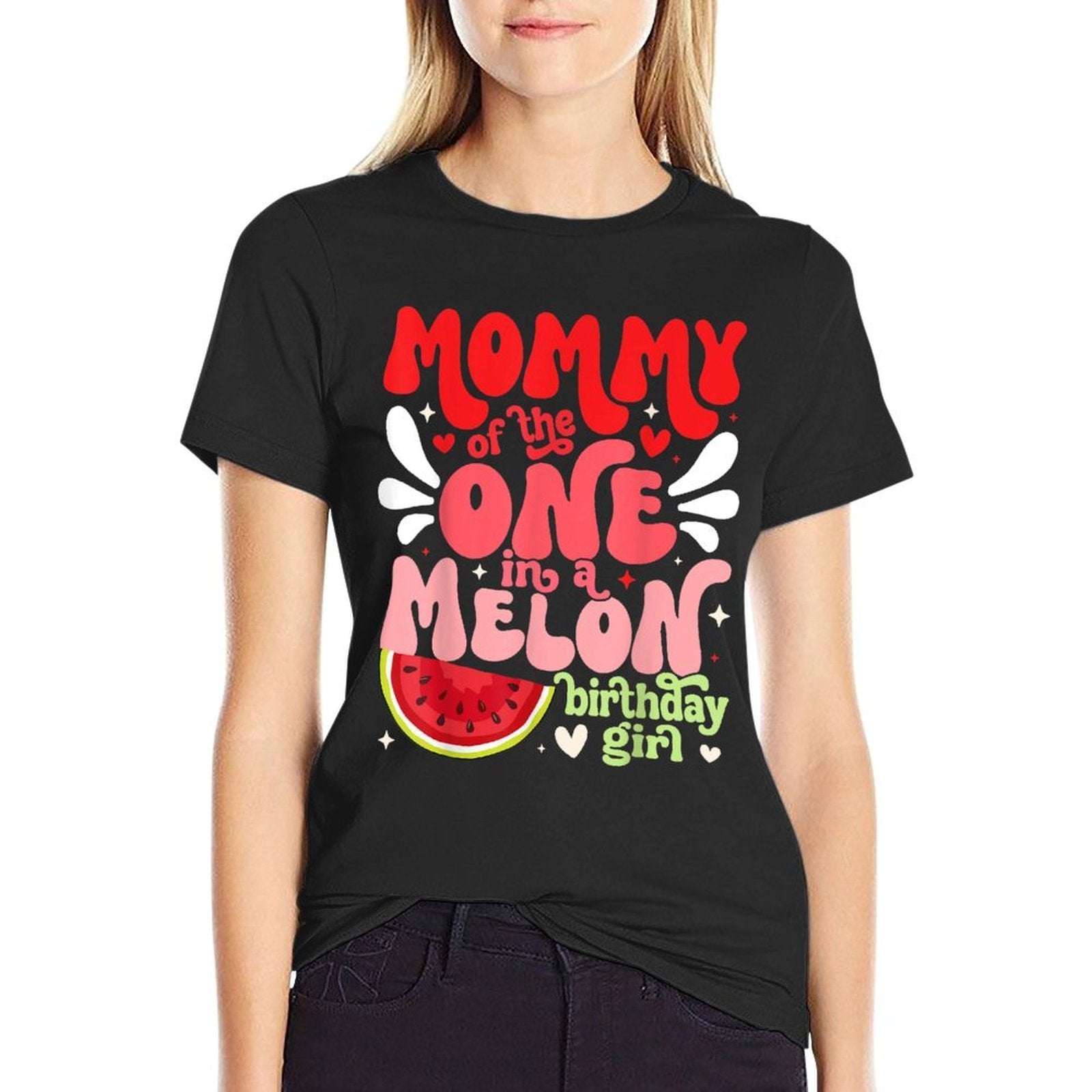 Mommy of The One In A Melon Birthday Girl Watermelon First  Classic T-Shirt