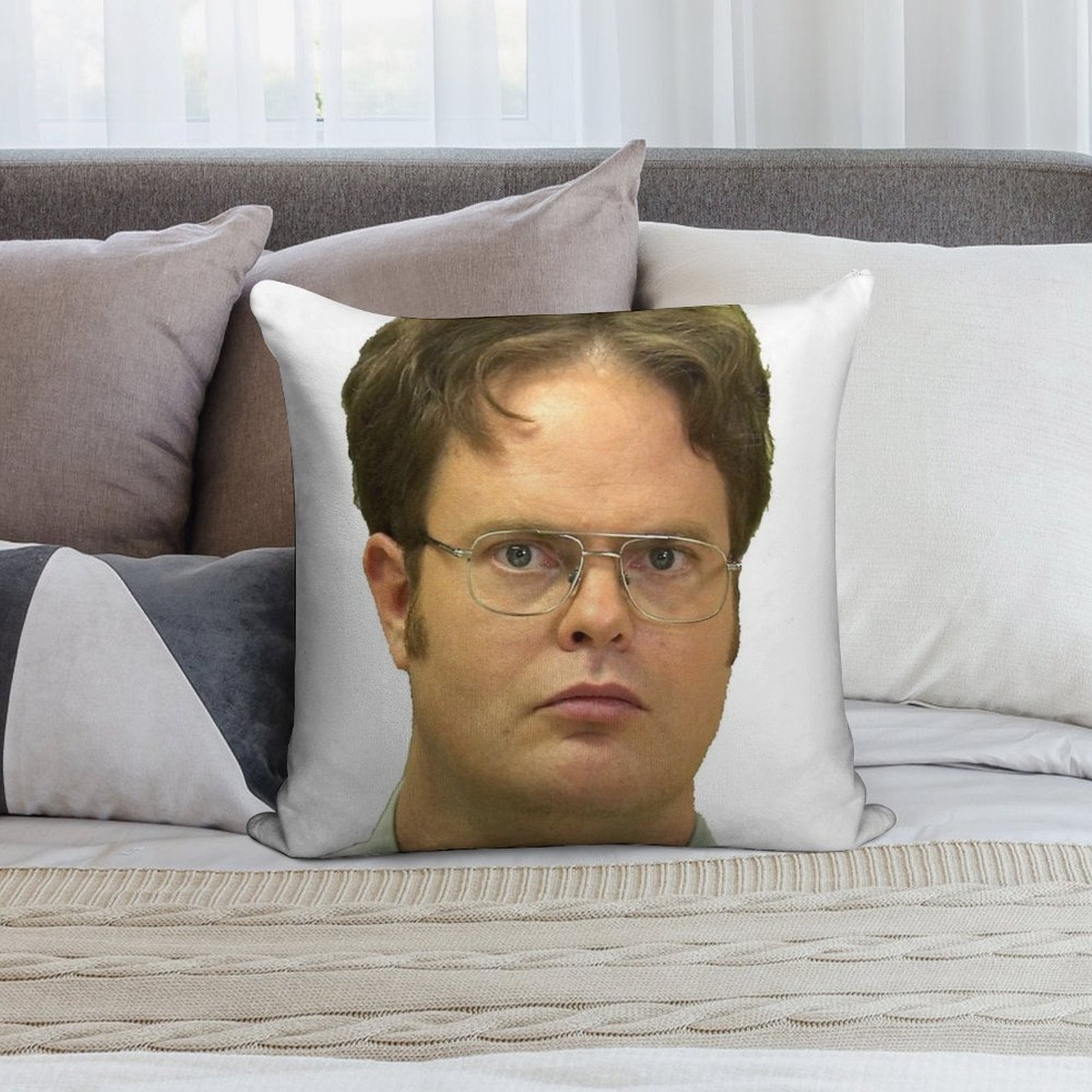 Dwight K Schrute Soft Easy Maintenance Throw Pillow