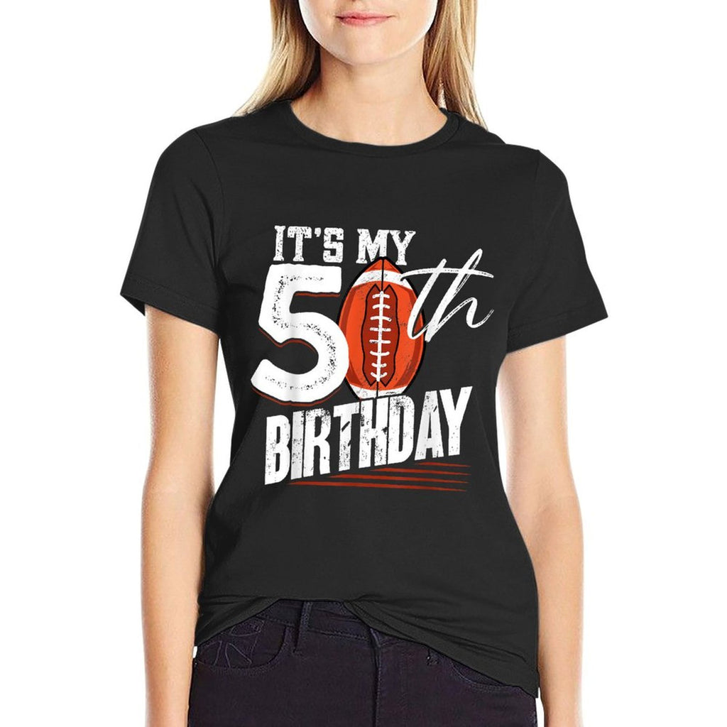 50 Years Old Vintage American Football 50th Birthday  Graphic-printed T-Shirt