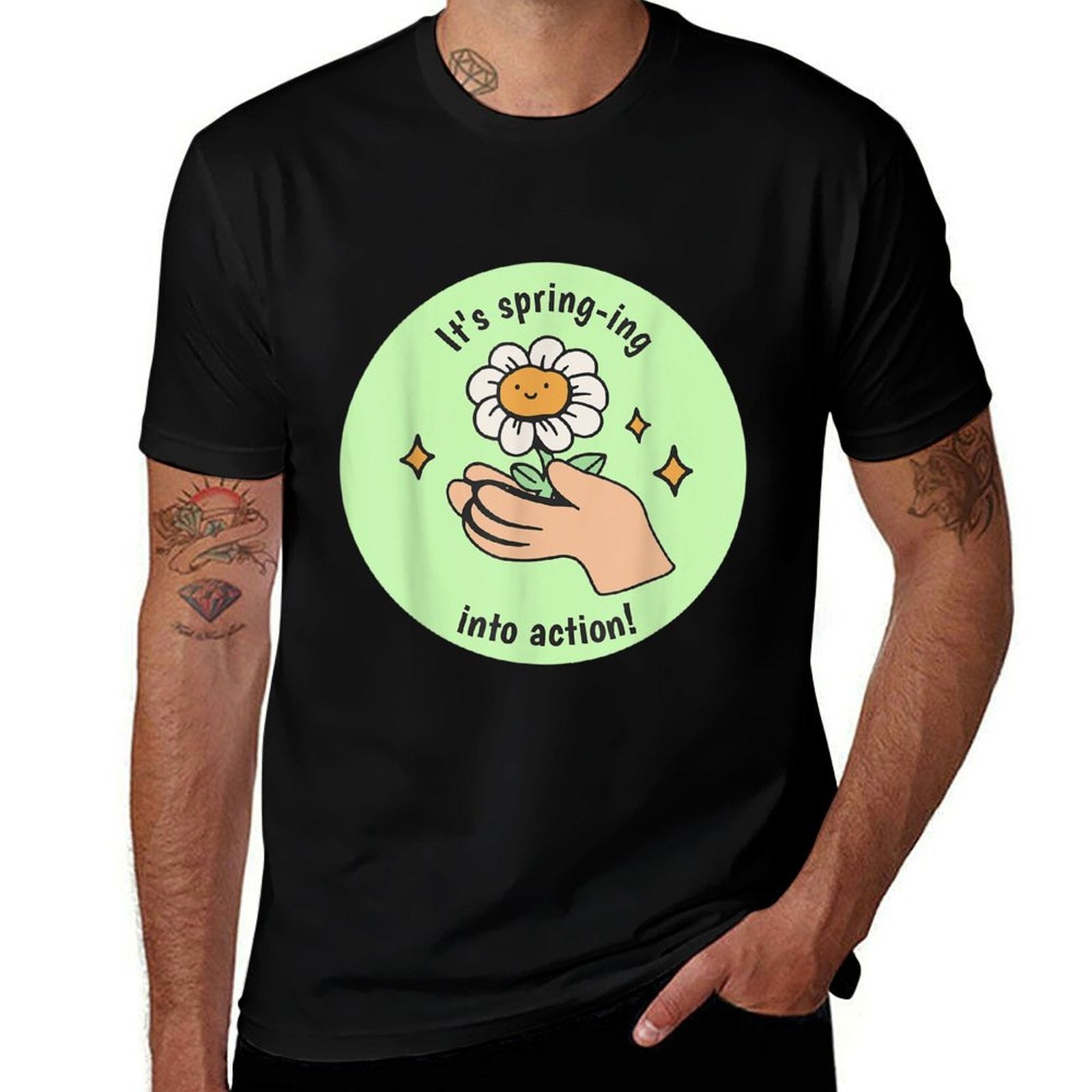 Its Spring-ing Into Action! Funny Bloom Spring Present  Lightweight T-Shirt