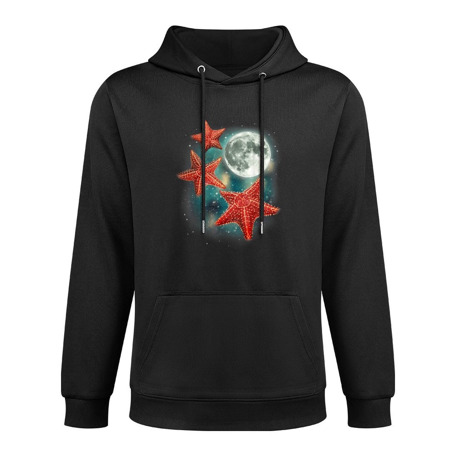 3 Starfish Moon Oceanic Funny Weird Quirky Sea Animals All-Day Comfort Hoodie
