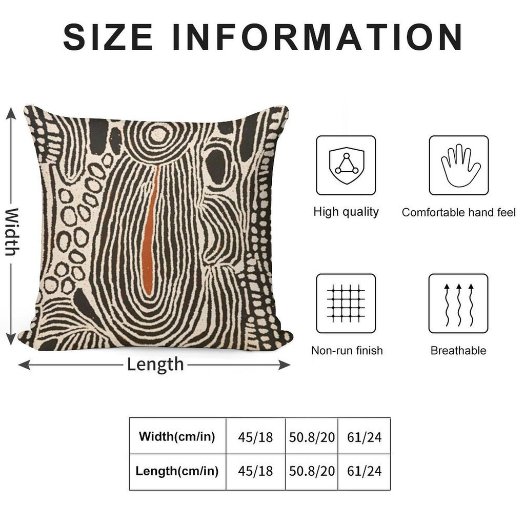 Australian Aboriginal Art Soft Ultra-Soft Texture Throw Pillow