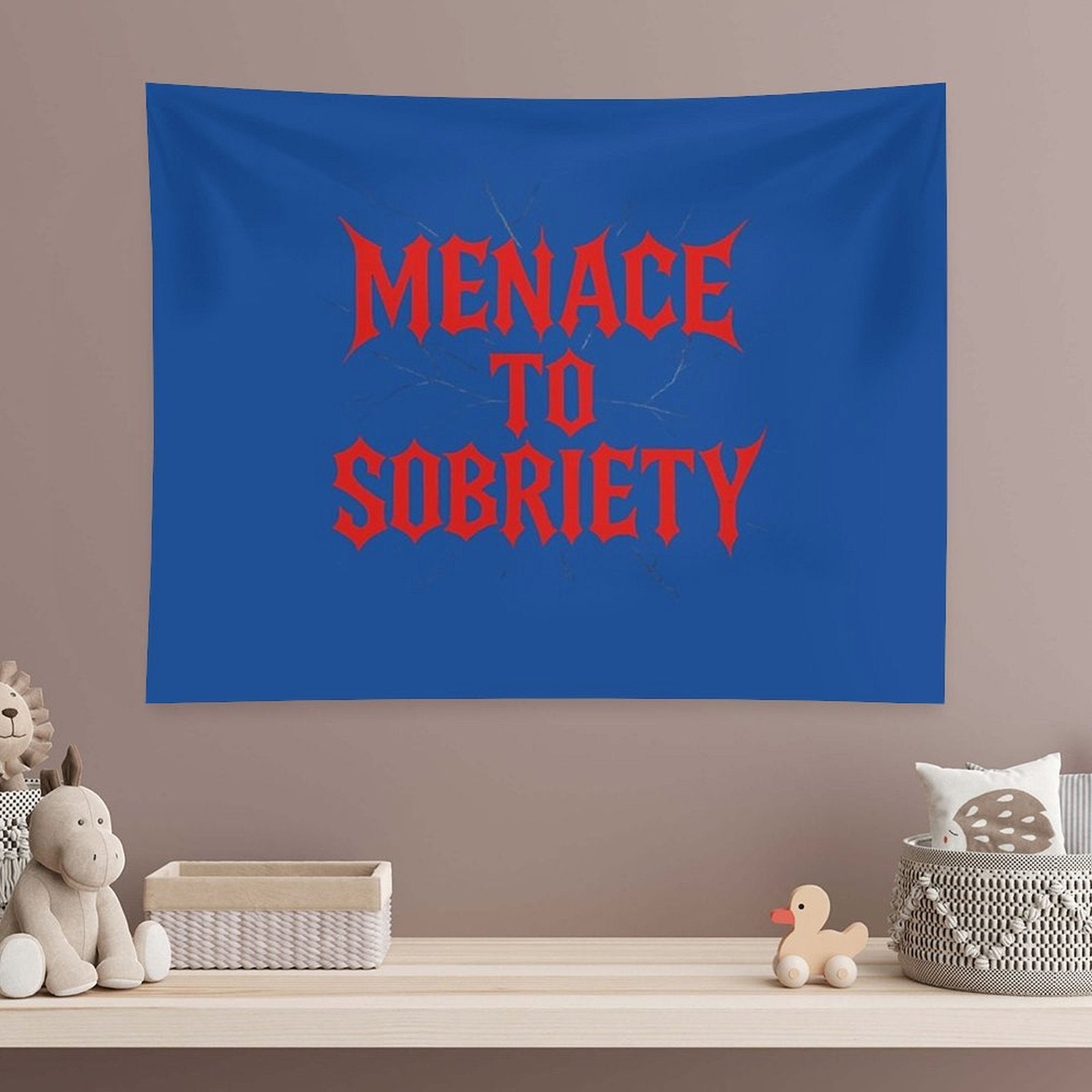 Menace to Sobriety Typography Design Tapestry