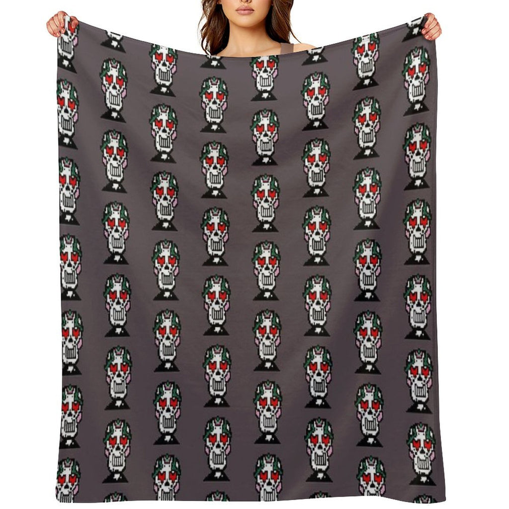 Pixel Skeleton Premium Throw Blanket