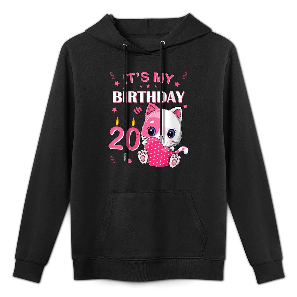 Womens 20Th Birthday Girl Cute Cat Outfit 20Th Years Old Bday Party Layering Staple Hoodie