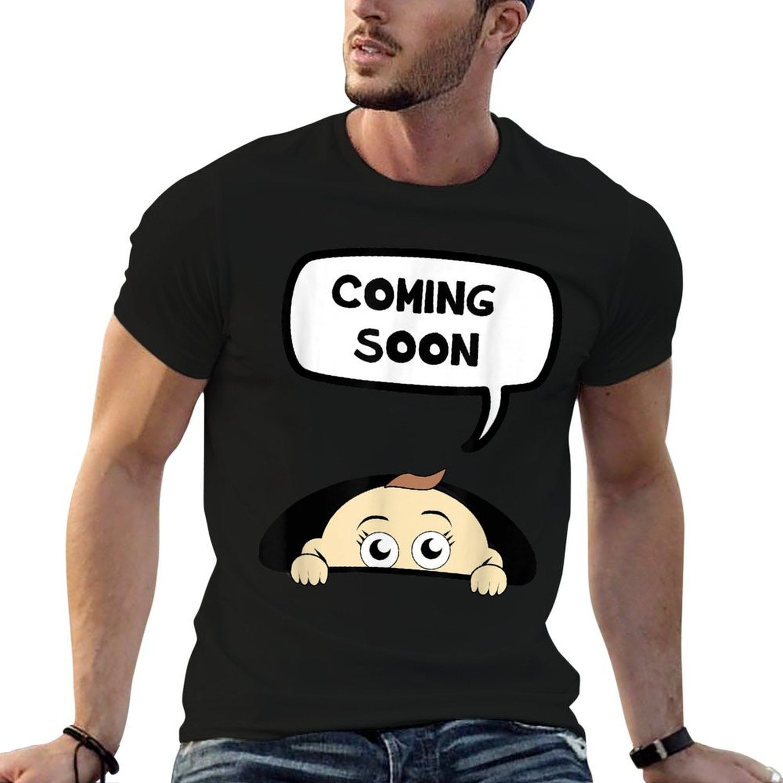 Coming Soon Baby Pregnant Pregnancy Mom Mother Gift  Wrinkle-resistant T-Shirt