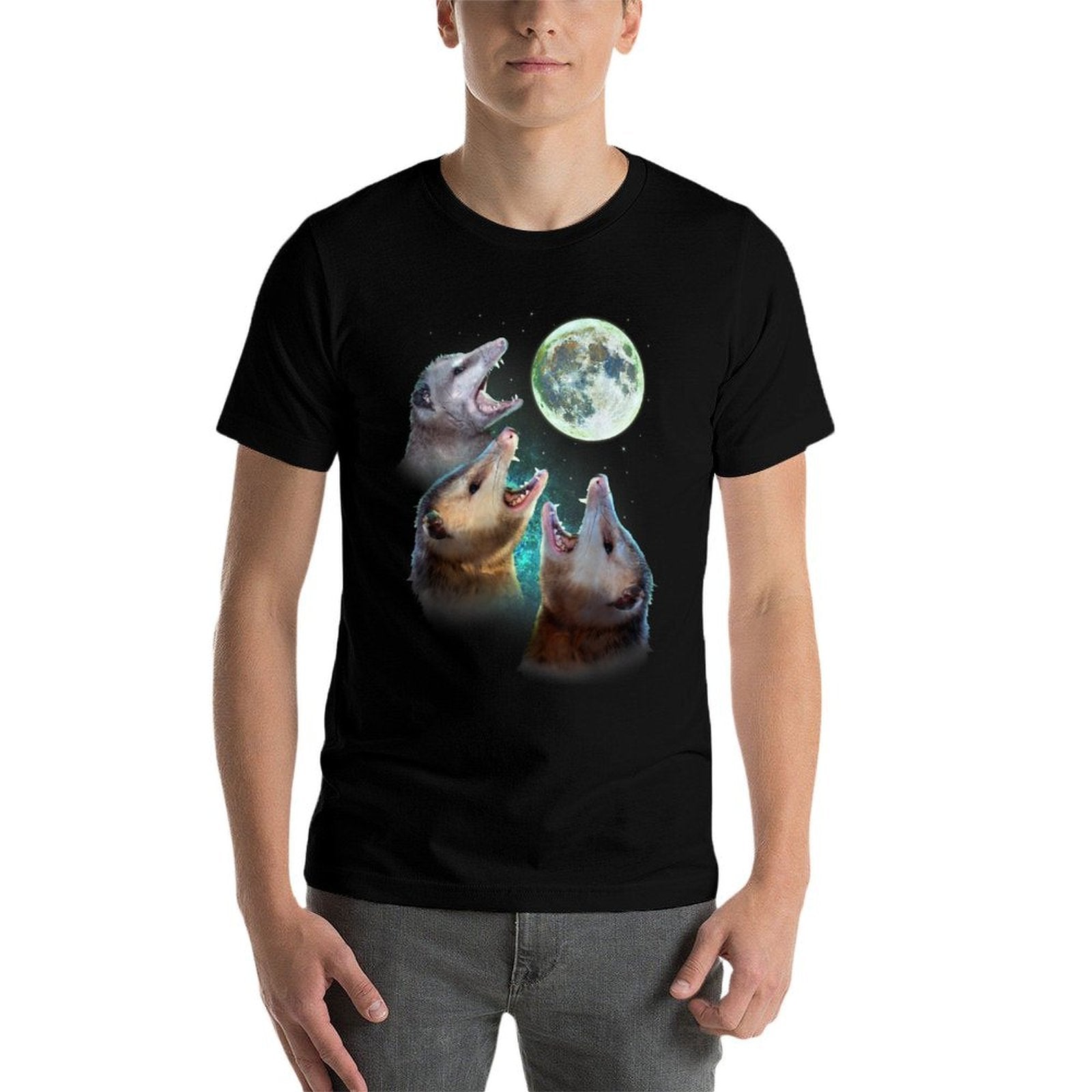 Three Opposum Moon With 3 Possums And Dead Moon Costume  Tagless Design T-Shirt
