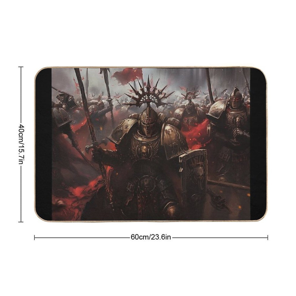Epic Battle Death to The False Emperor - Dark Fantasy Art  Multi-Purpose Bath Mat